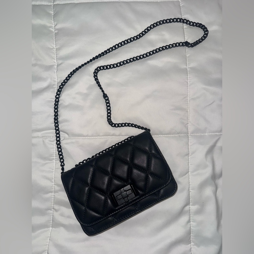 ALDO Black Quilted Chain Bag